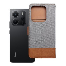Etui z klapką na Xiaomi Redmi NOTE 14 5G Jeans Book szare