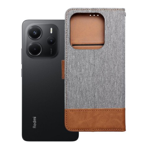 Etui z klapką na Xiaomi Redmi NOTE 14 5G Jeans Book szare