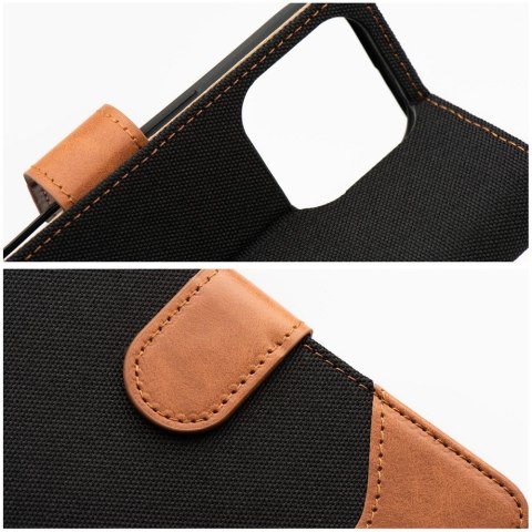 Etui z klapką na iPhone 16 PLUS Jeans Book czarne