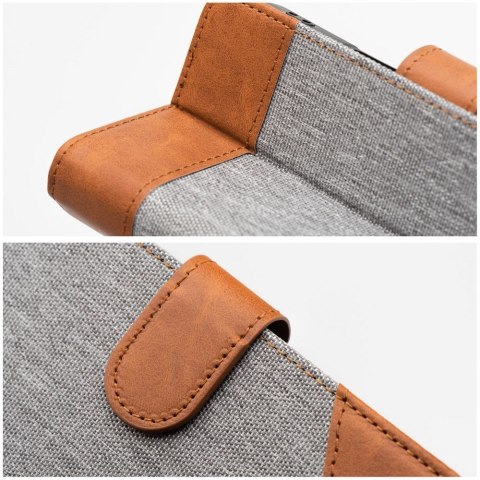 Etui z klapką na iPhone 16 PLUS Jeans Book szare