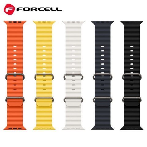 Pasek do Apple Watch Forcell F-Design FA12 dziurki silikon 38 / 40 / 41 mm czarny