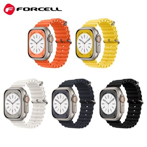 Pasek do Apple Watch Forcell F-Design FA12 dziurki silikon 38 / 40 / 41 mm czarny