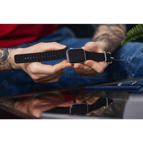 Pasek do Apple Watch Forcell F-Design FA12 dziurki silikon 38 / 40 / 41 mm czarny