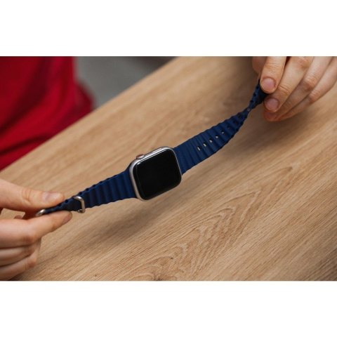 Pasek do Apple Watch Forcell F-Design FA12 dziurki silikon 38 / 40 / 41 mm czarny
