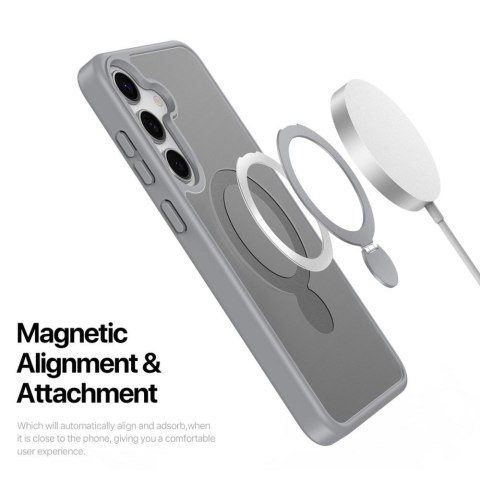 DUX DUCIS futerał YIND kompatybilny z MagSafe do SAMSUNG S25 Plus szary