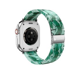 Pasek do Apple Watch Forcell F-Design FA04 zatrzask żywiczny marmurkowy 38 / 40 / 41 mm zielony