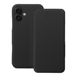 Etui z klapką na iPhone 16 PLUS Folio Side Magnet czarne