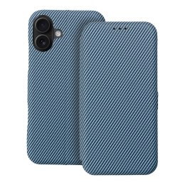 Etui z klapką na iPhone 16 PLUS Folio Side Magnet niebieskie