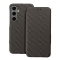 Etui z klapką na Samsung S25 PLUS Folio Side Magnet brązowe