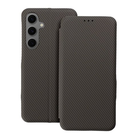 Etui z klapką na Samsung S25 PLUS Folio Side Magnet brązowe