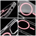 Etui na iPhone 11 Drop Glue Colorful Ring Mag Cover zgodne z MagSafe różowe