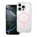 Etui na iPhone 12 PRO MAX Drop Glue Colorful Ring Mag Cover zgodne z MagSafe różowe
