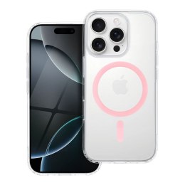 Etui na iPhone 12 PRO MAX Drop Glue Colorful Ring Mag Cover zgodne z MagSafe różowe