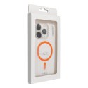 Etui na iPhone 13 Drop Glue Colorful Ring Mag Cover zgodne z MagSafe pomarańczowe