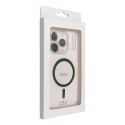 Etui na iPhone 14 PRO Drop Glue Colorful Ring Mag Cover zgodny z MagSafe ciemnozielone