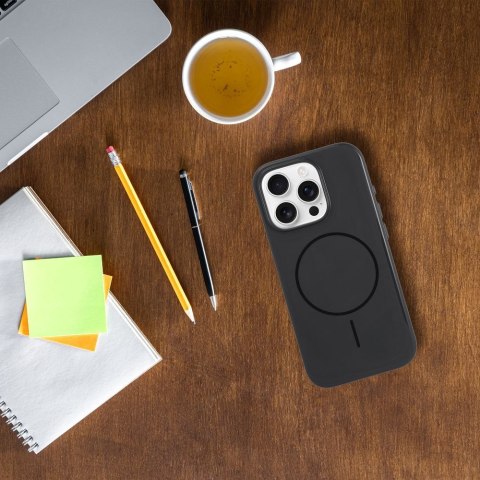 Etui na iPhone 16 PLUS Premium Glossy Mag Cover zgodne z MagSafe Camera Control button czarne