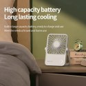 Wentylator / wiatrak biurkowy z regulowaną podstawką HX-122 biały