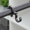 Hak uchwyt na zakupy do roweru / hulajnogi aluminiowy FS366-004 czarny