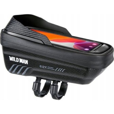 WILDMAN sakwa rowerowa na ramę na zamek 1L (4" - 7") E12X czarna