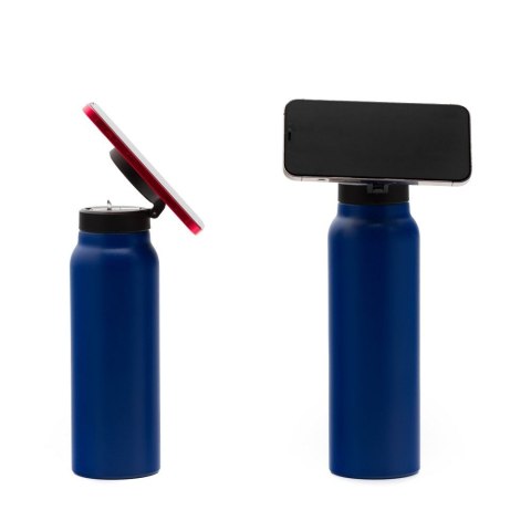Butelka / bidon na wodę metal z uchwytem kompatybilnym z Magsafe 750ml niebieski