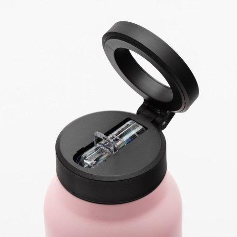 Butelka / bidon na wodę metal z uchwytem kompatybilnym z Magsafe 750ml różowy