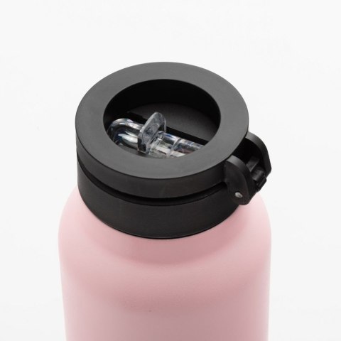 Butelka / bidon na wodę metal z uchwytem kompatybilnym z Magsafe 950ml różowy