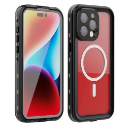 Etui na iPhone 15 PRO MAX Shellbox Dot wodoodporne zgodne z MagSafe czarne