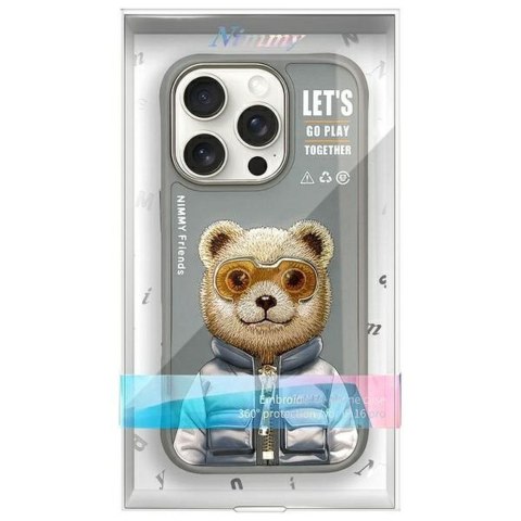 NIMMY futerał COOL&CUTE 2.0 Bear do IPHONE 16 Pro szary