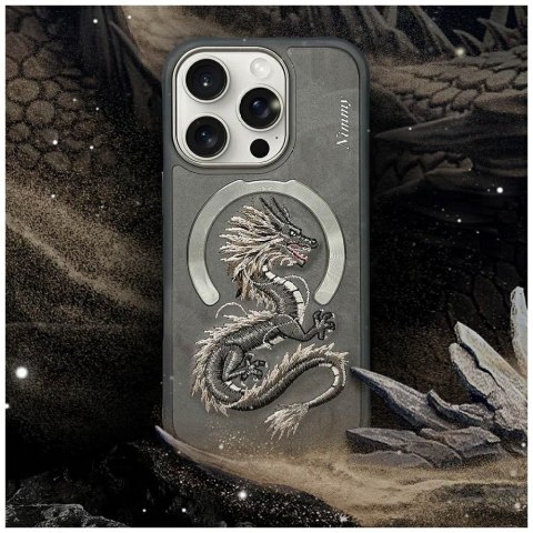 NIMMY futerał DRAGON kompatybilny z MagSafe do IPHONE 16 Pro Max szary