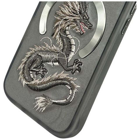 NIMMY futerał DRAGON kompatybilny z MagSafe do IPHONE 16 Pro Max szary