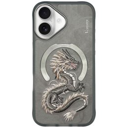 NIMMY futerał DRAGON kompatybilny z MagSafe do IPHONE 16 szary