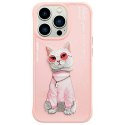 NIMMY futerał GLASSES COOL CAT do IPHONE 15 Pro różowy