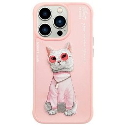 NIMMY futerał GLASSES COOL CAT do IPHONE 15 Pro różowy