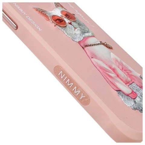 NIMMY futerał GLASSES COOL CAT do IPHONE 15 Pro różowy