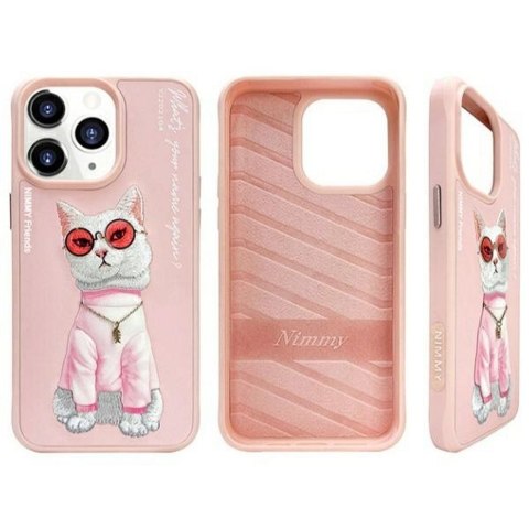 NIMMY futerał GLASSES COOL CAT do IPHONE 15 Pro różowy
