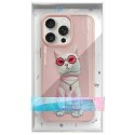 NIMMY futerał GLASSES COOL CAT do IPHONE 15 Pro różowy