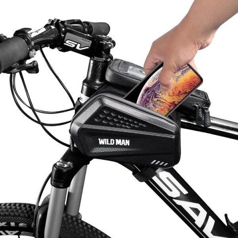 WILDMAN sakwa rowerowa na ramę na zamek 1,2L (4"-7") ES6 czarna
