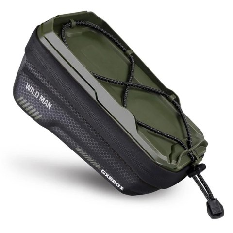 WILDMAN sakwa rowerowa na ramę na zamek 1L (4" - 7") GX220X zielona