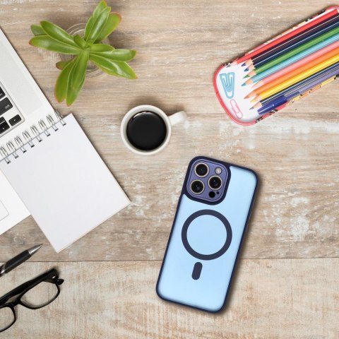 Etui na iPhone 14 Variete Mag Cover zgodne z MagSafe granatowe