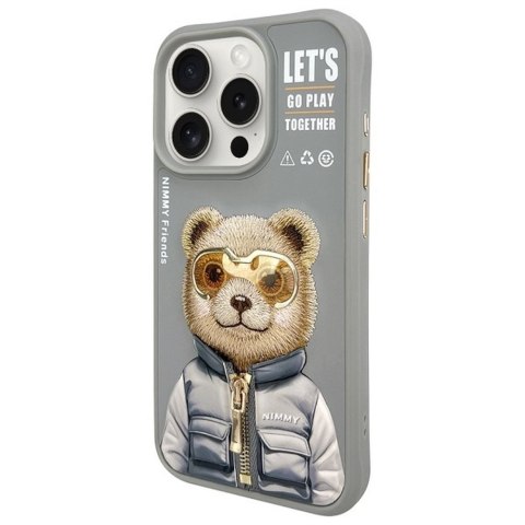 NIMMY futerał COOL&CUTE 2.0 Bear do IPHONE 15 Pro Max szary