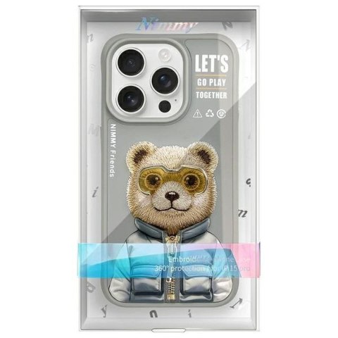 NIMMY futerał COOL&CUTE 2.0 Bear do IPHONE 15 Pro Max szary