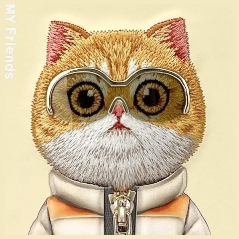 NIMMY futerał COOL&CUTE 2.0 Cat do IPHONE 16 Pro Max khaki