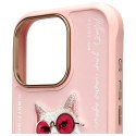NIMMY futerał GLASSES COOL CAT do IPHONE 16 Pro Max różowy