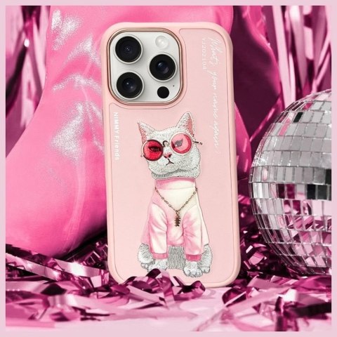 NIMMY futerał GLASSES COOL CAT do IPHONE 16 Pro Max różowy