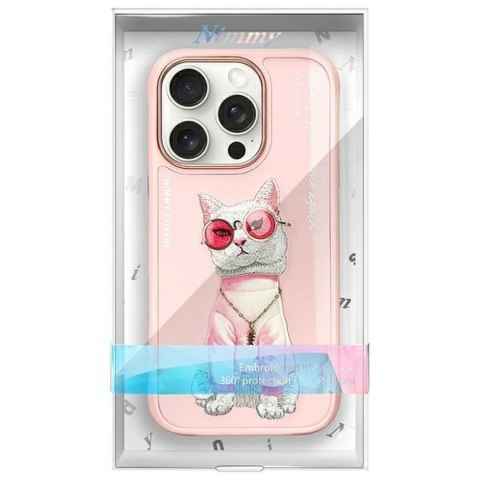 NIMMY futerał GLASSES COOL CAT do IPHONE 16 Pro Max różowy