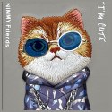 NIMMY futerał GLASSES COOL CAT do IPHONE 16 Pro Max szary
