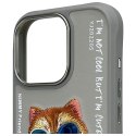 NIMMY futerał GLASSES COOL CAT do IPHONE 16 Pro Max szary