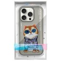 NIMMY futerał GLASSES COOL CAT do IPHONE 16 Pro Max szary