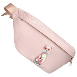 Torebka nerka na ramię Nimmy Glasses Cool Cat różowa