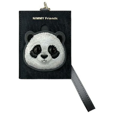 NIMMY portfel na karty BIG EYED PET 2.0 Panda czarny